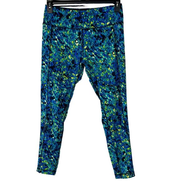 Soma Pants - Soma Sport Medium Leggings Abstract Stretch Front Waistband Pocket Activewear